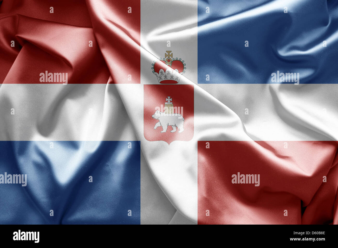 Flagge von Perm (Russland) Stockfoto