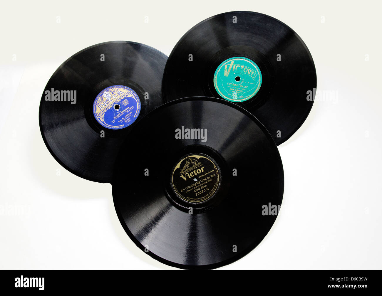 Schallplatten, 78 u/min, Vinyl-vintage Stockfoto