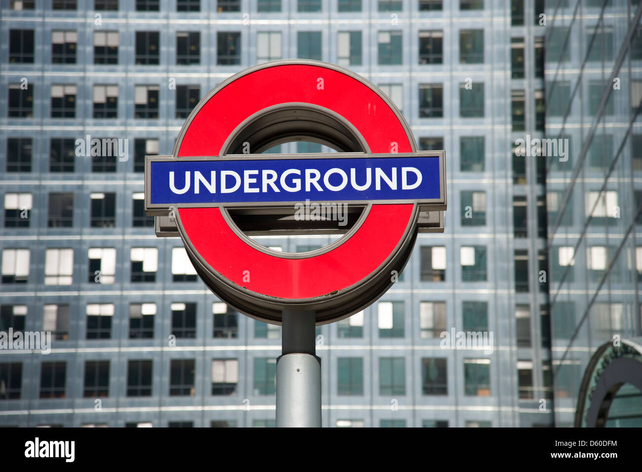 Londoner U-Bahn Zeichen, UK Stockfoto