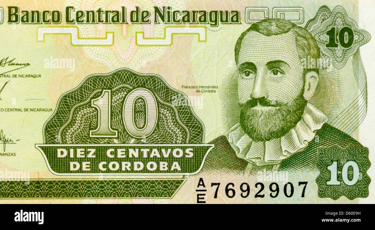 Nicaragua 10 zehn Centavo Banknote Stockfoto