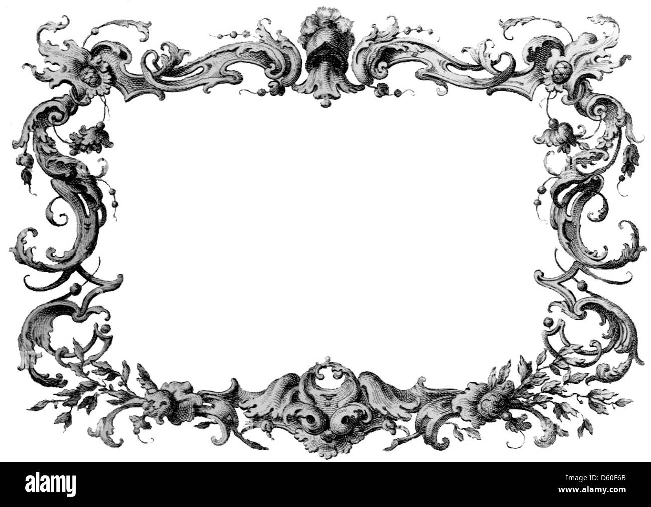 Dieses Bild zeigt Border 013, ein ornamentales Design, das in der Druckerei und Typografie verwendet wurde, mit filigranen und symmetrischen Mustern, die im späten 19. Jahrhundert in Büchern, Anzeigen und anderen Drucksachen verwendet wurden. Stockfoto