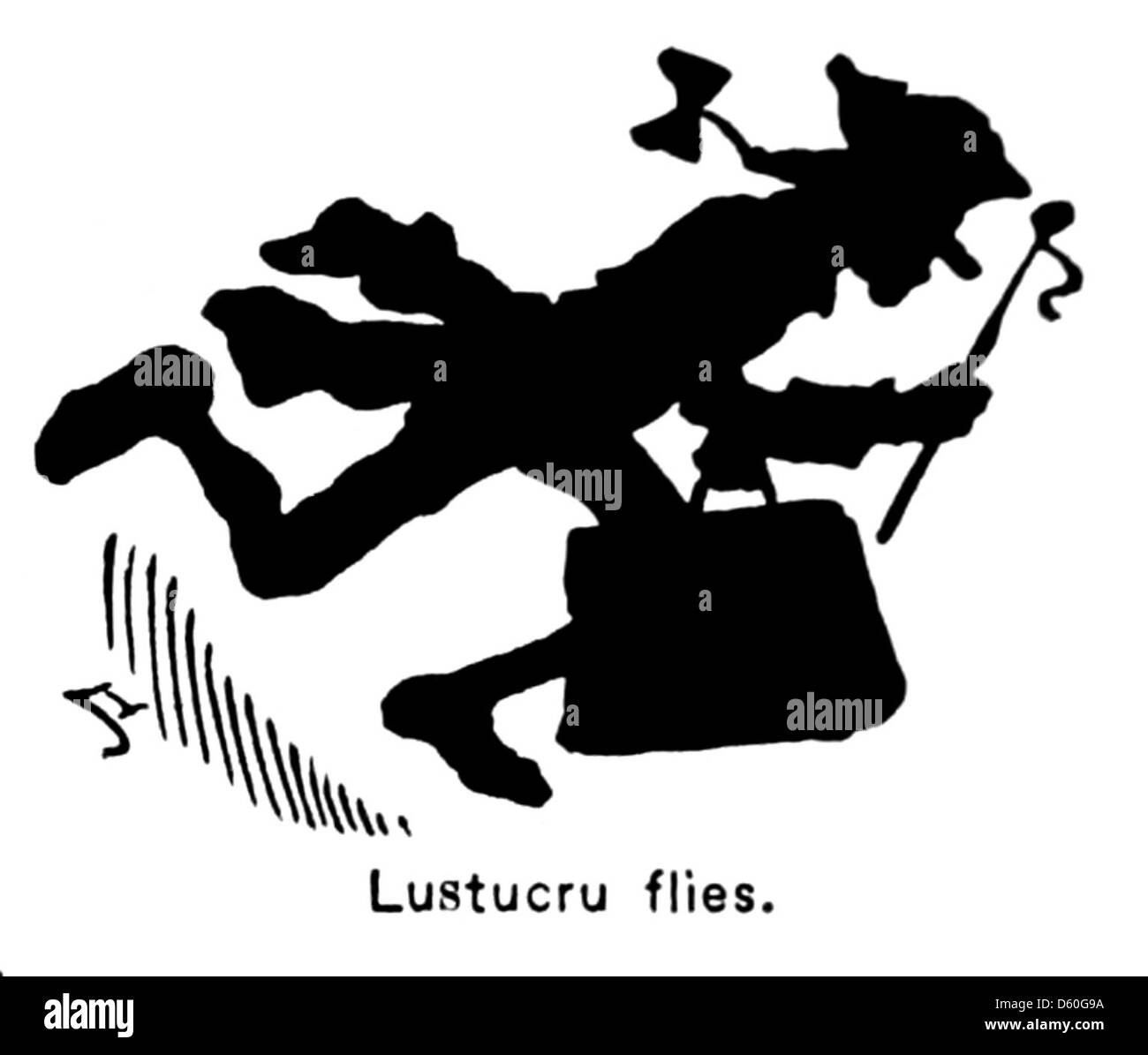 Dieses Bild aus dem Jahr 1878 zeigt eine Silhouette einer Katze, die Teil einer größeren Erzählung ist, die die Beziehung zwischen Mensch und Haustier, insbesondere Katzen, in der Kultur des 19. Jahrhunderts untersucht. Stockfoto