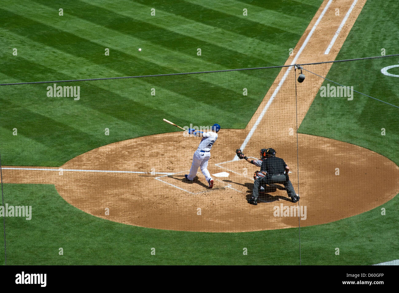 Los Angeles Dodgers Baseballspiel im Dodger Stadium Stockfoto