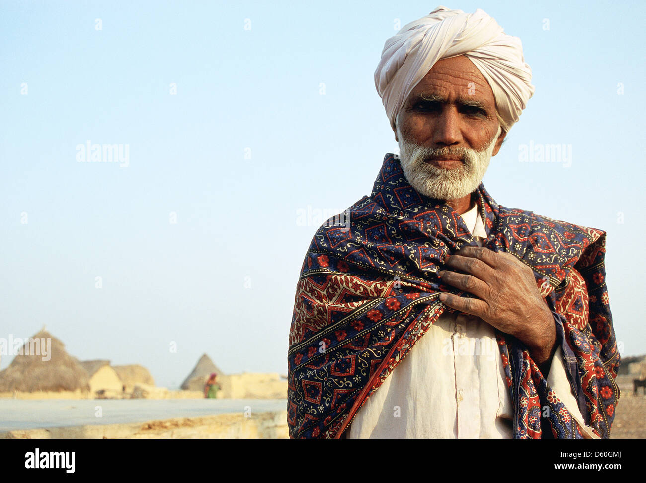 Muslimischen Mann der Sindhi Gemeinschaft (Indien) Stockfoto