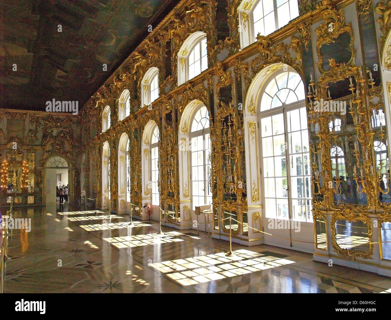 Die große Halle von Puschkin, Katharinenpalast, Zarskoje Selo Stockfoto