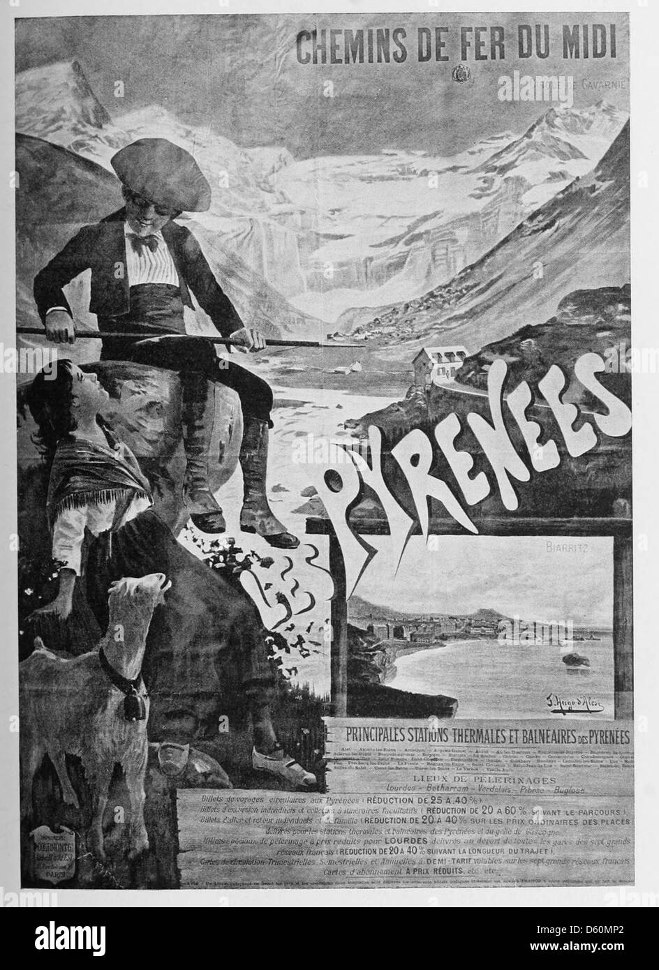 Ein Werk aus dem Jahr 1896, das 64 Lithographien in Farbe und 102 Reproduktionen französischer Originalplakate von Spitzenkünstlern des späten 19. Jahrhunderts zeigt, wie lebendig die Plakatkunst dieser Zeit ist. Stockfoto