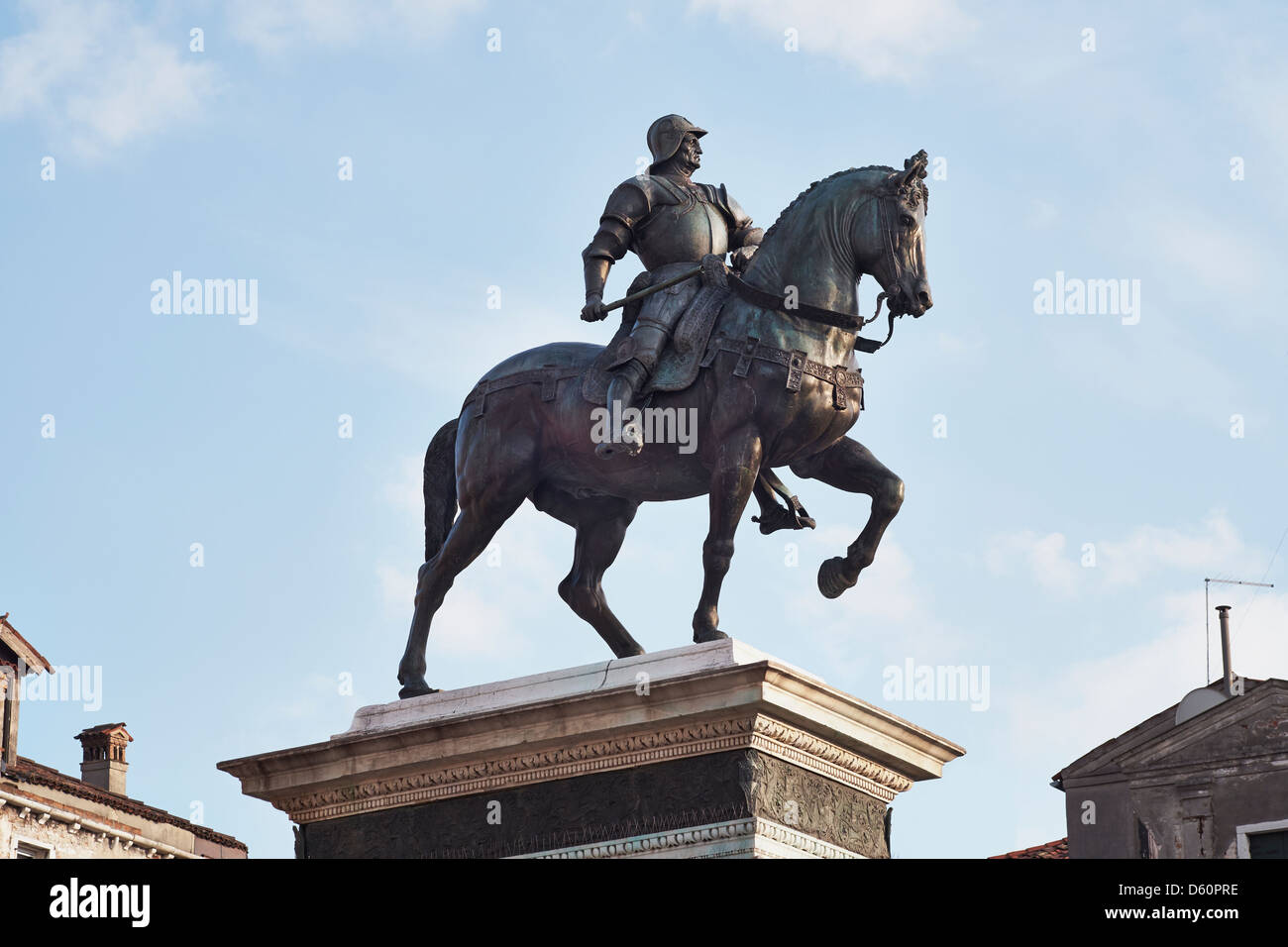 Bartolomeo Colleoni durch Verrocchio. Vor dem Campo SS Giovanni e Paolo, Venedig. Stockfoto