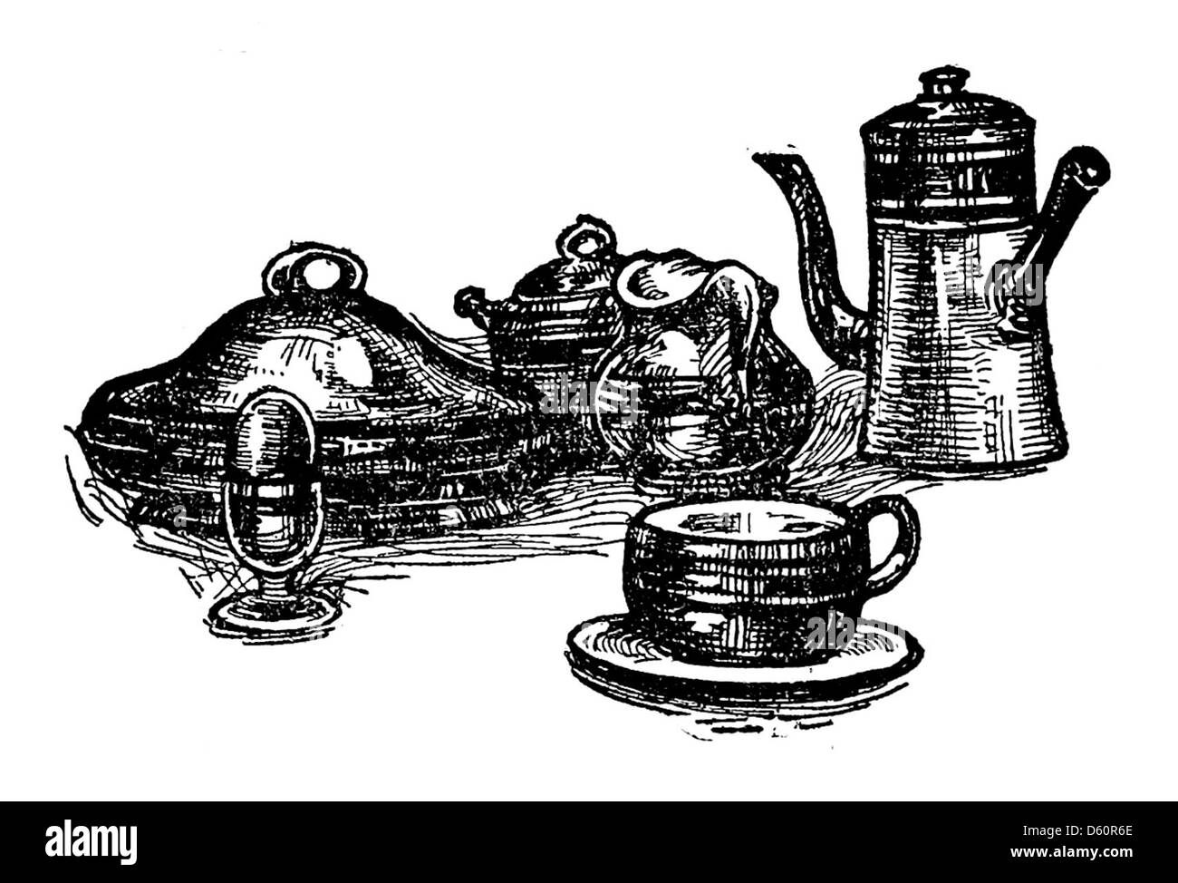 Dieses Bild zeigt einen klassischen „Bachelor’s Cupboard“, ein Möbel aus dem frühen 20. Jahrhundert zur Aufbewahrung von Küchenartikeln, beliebt in Junggesellenwohnungen und minimalistischen Häusern dieser Zeit. Stockfoto