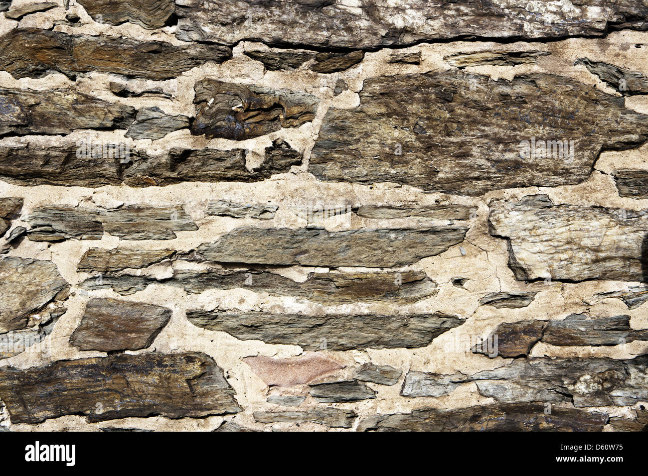 Natursteinmauer Stockfoto