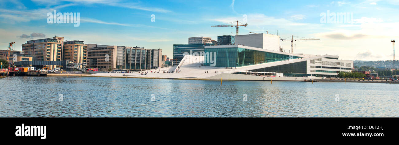Panorama-Blick auf Oslo Opernhaus Norwegen Stockfoto