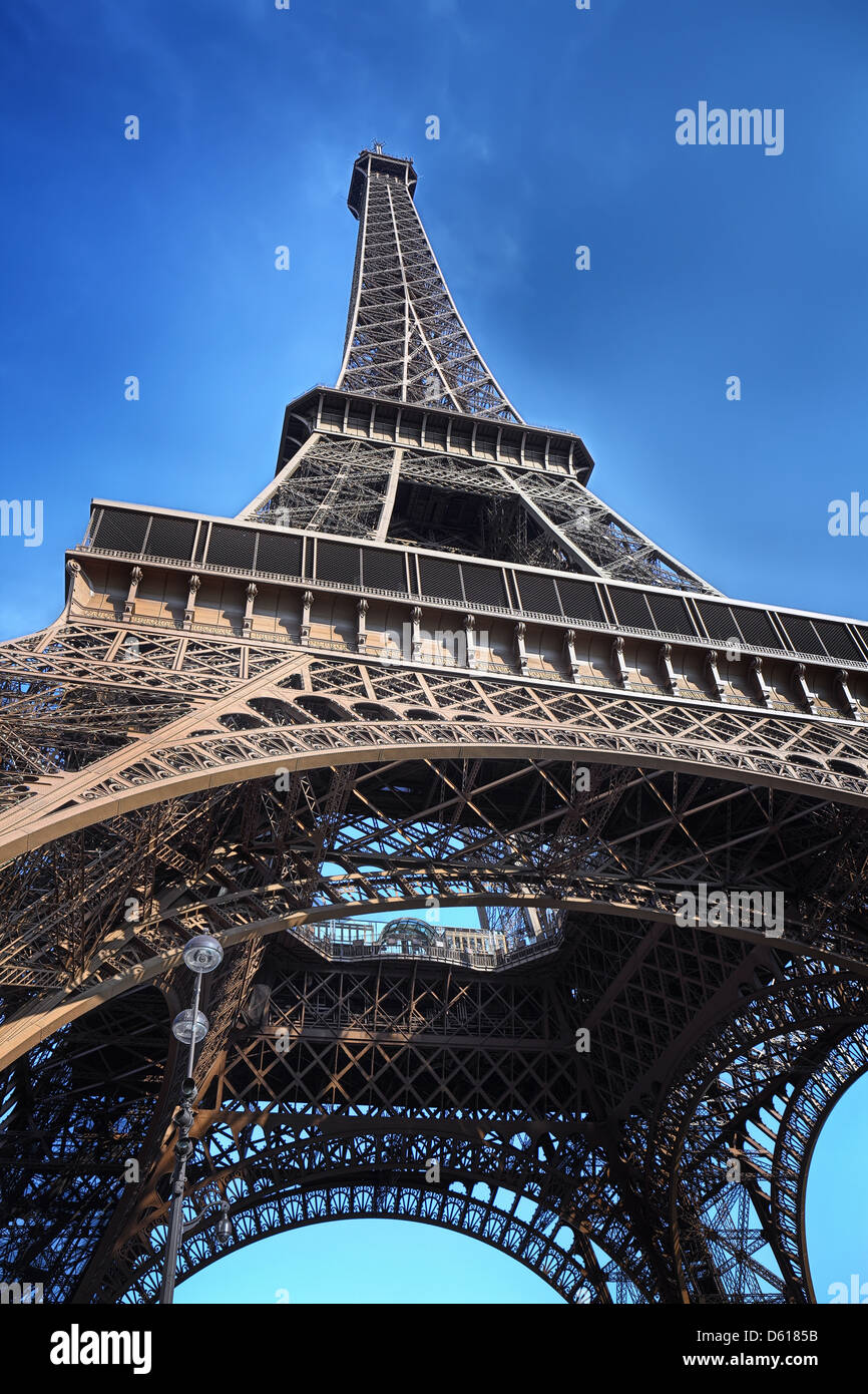 La Tour Eiffel Wahrzeichen von Paris Stockfoto