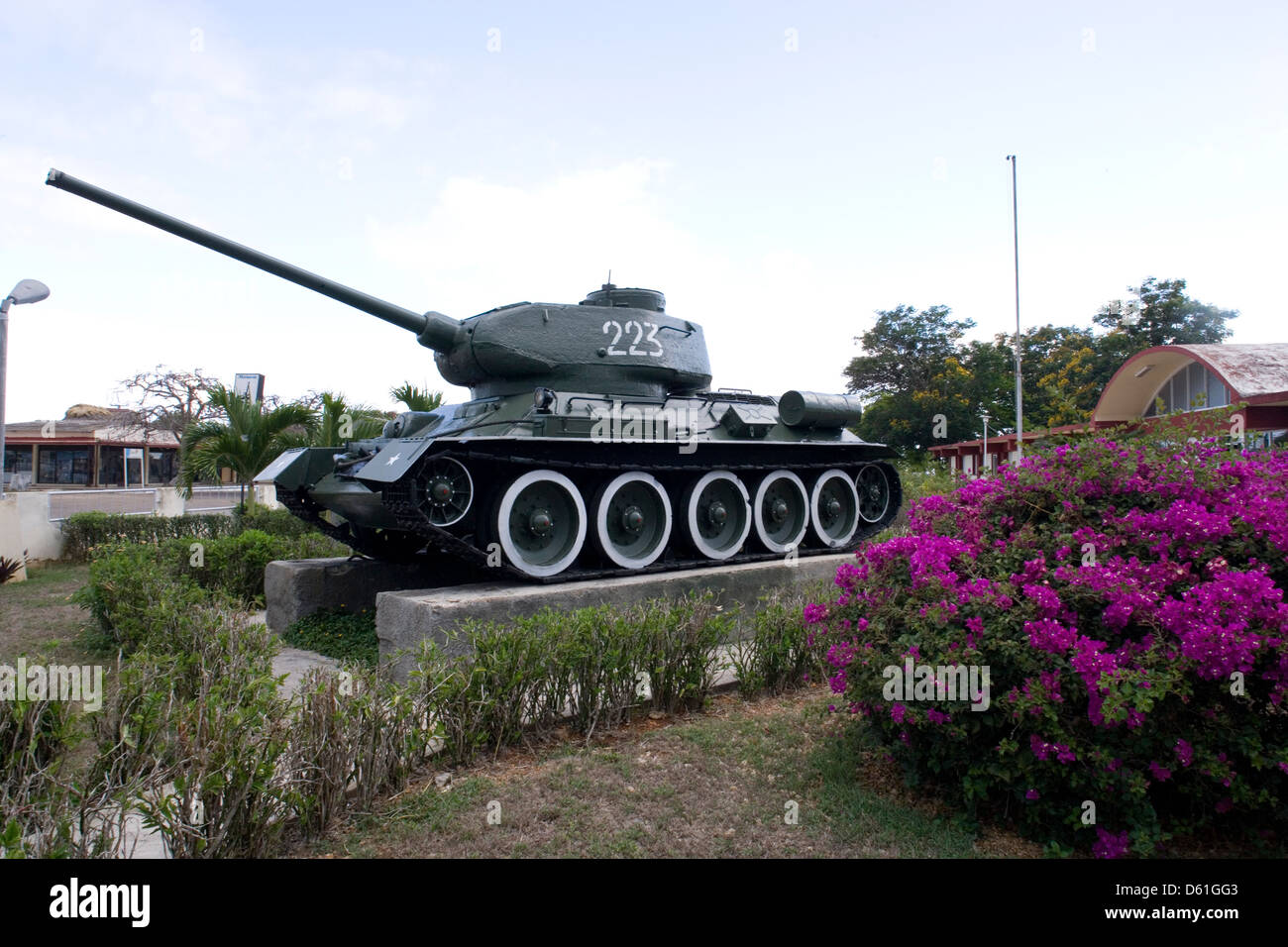 Zapata Halbinsel: Museo Giron / russische Panzer Stockfoto