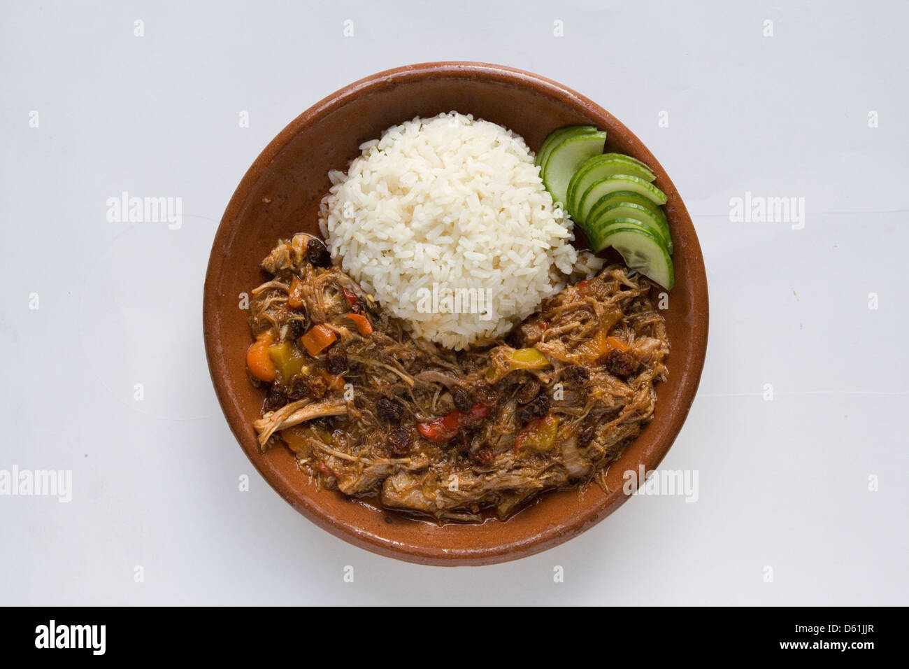 ROPA VIEJA: Nationalgericht marinierte Zeichenfolge Rindfleisch Stockfoto