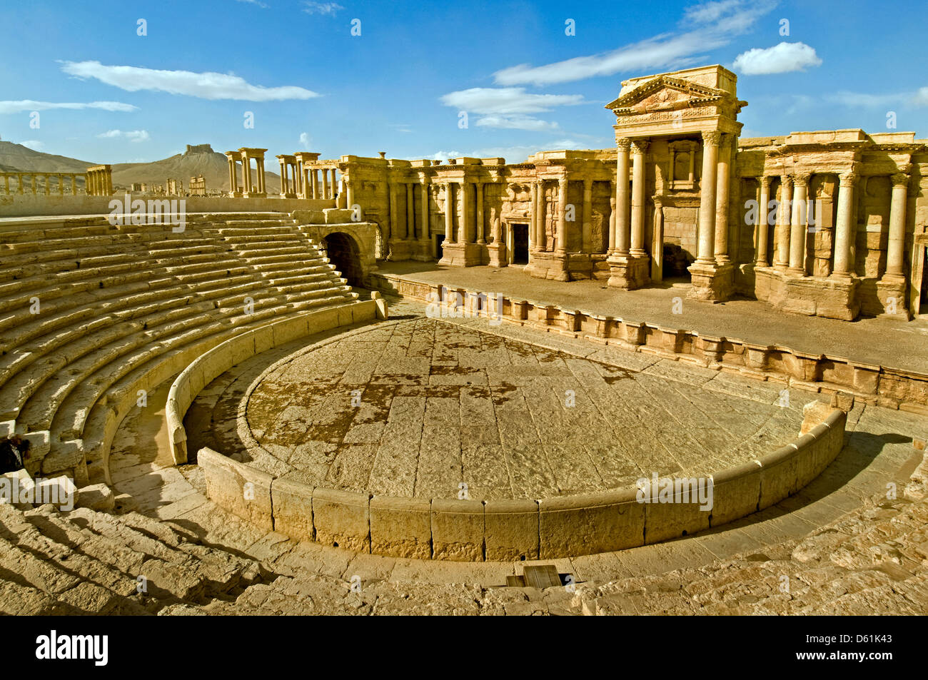Römisches Amphitheater Theater Arena cirque in Palmyra Syrien zweiten Jahrhundert, 2. Jahrhundert Stockfoto