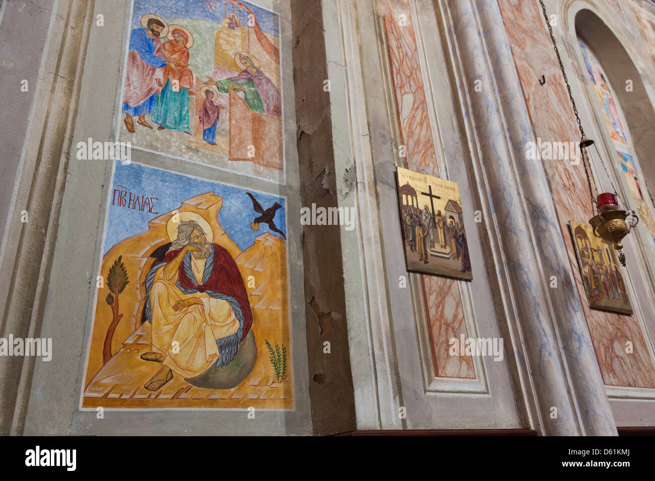 Frankreich, Korsika, Cargese, Eglise Catholique de Rite Grec, griechische Kirche, Interieur Stockfoto