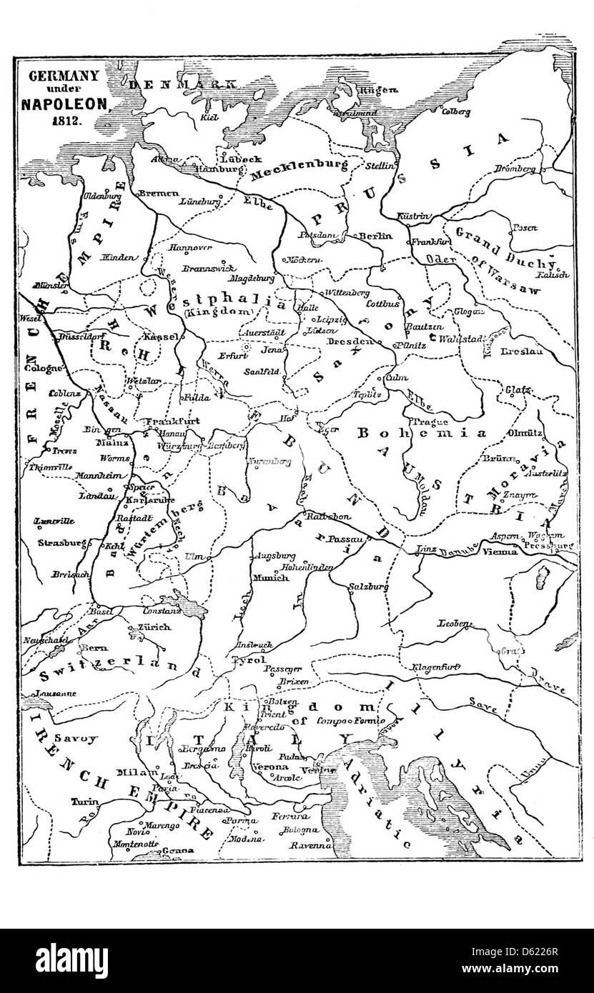 Deutschlandnapoleonmap -Fotos Und -Bildmaterial In Hoher Auflsung Alamy