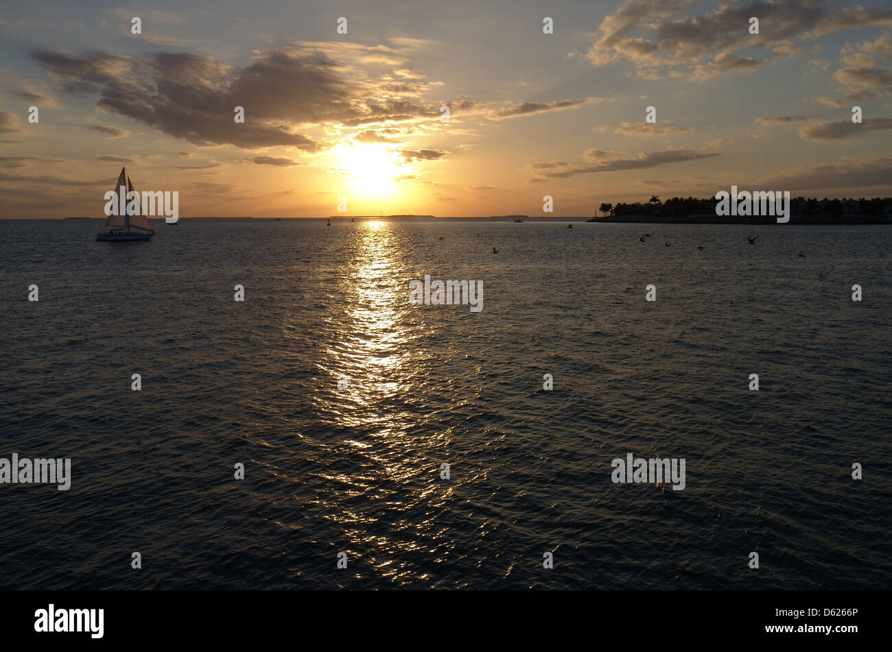 Sonnenuntergang in Key West, Florida Stockfoto