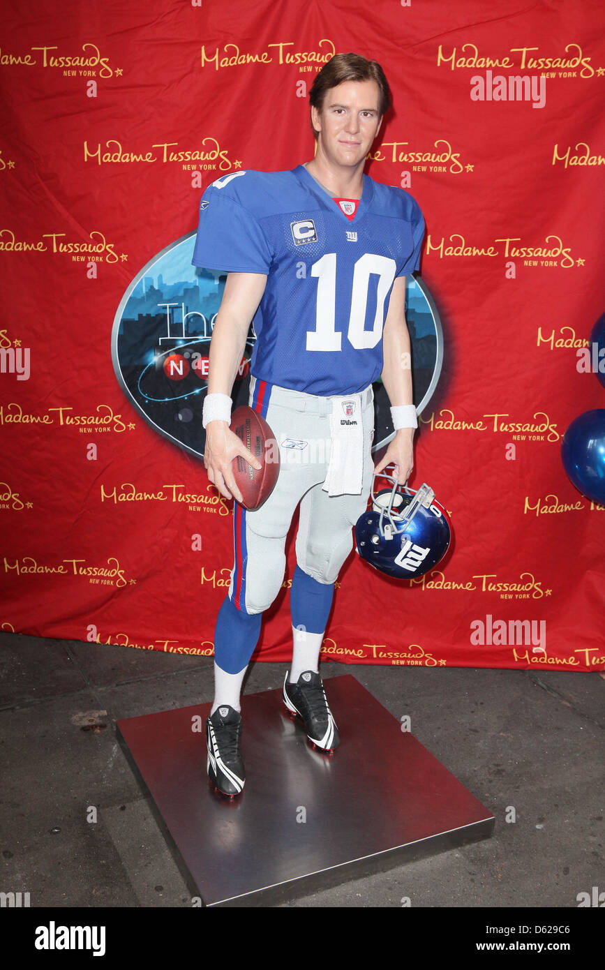 Die Wachsfigur von Eli Manning in enthüllt im Madame Tussauds New York City, USA - 01.02.12 Stockfoto