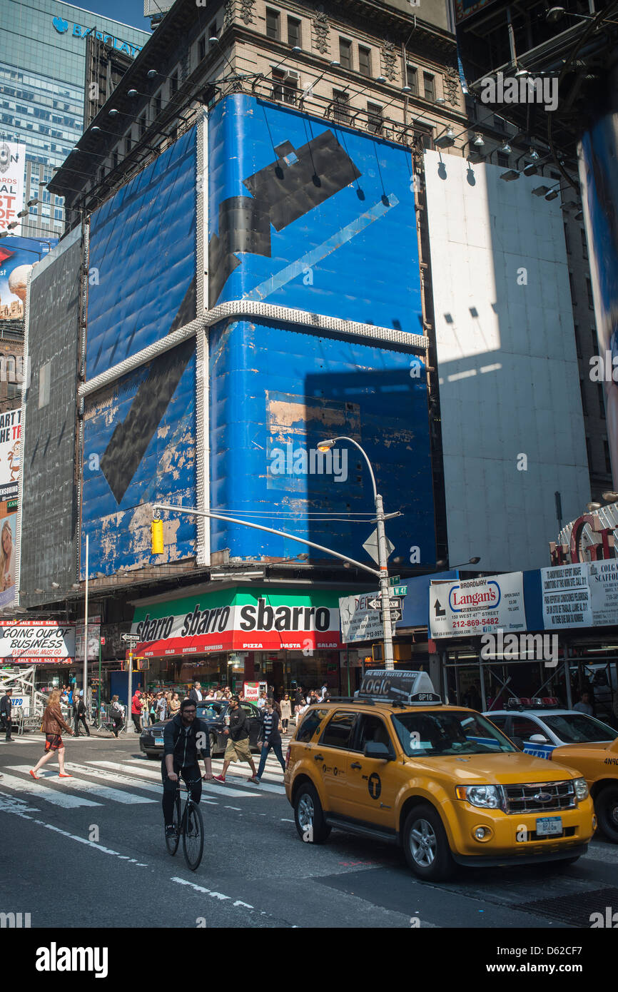 701 Seventh Avenue auf dem Times Square in New York Stockfoto