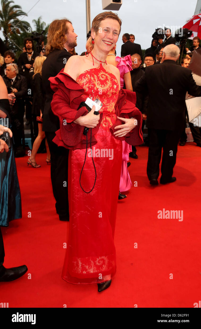 Geschäftsführender Direktor des deutschen Films, besucht Mariette Rissenbeek, die Premiere von "Amour" während der 65. Filmfestspiele von Cannes am Palais des Festivals in Cannes, Frankreich, am 20. Mai 2012. Foto: Hubert Boesl Stockfoto