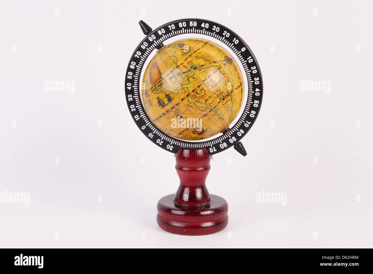 Spielzeug, Welt, Welt, alte, antike, weißer Hintergrund Stockfoto