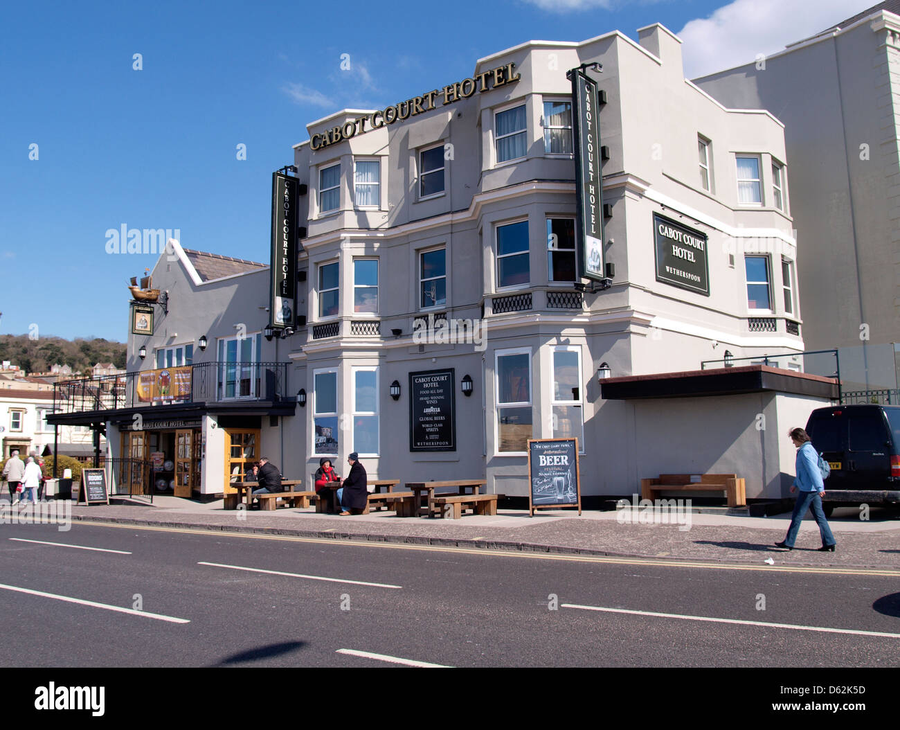 Gasthaus des Cabot Court Hotel, Weston-Super-Mare, Somerset, UK 2013 Stockfoto