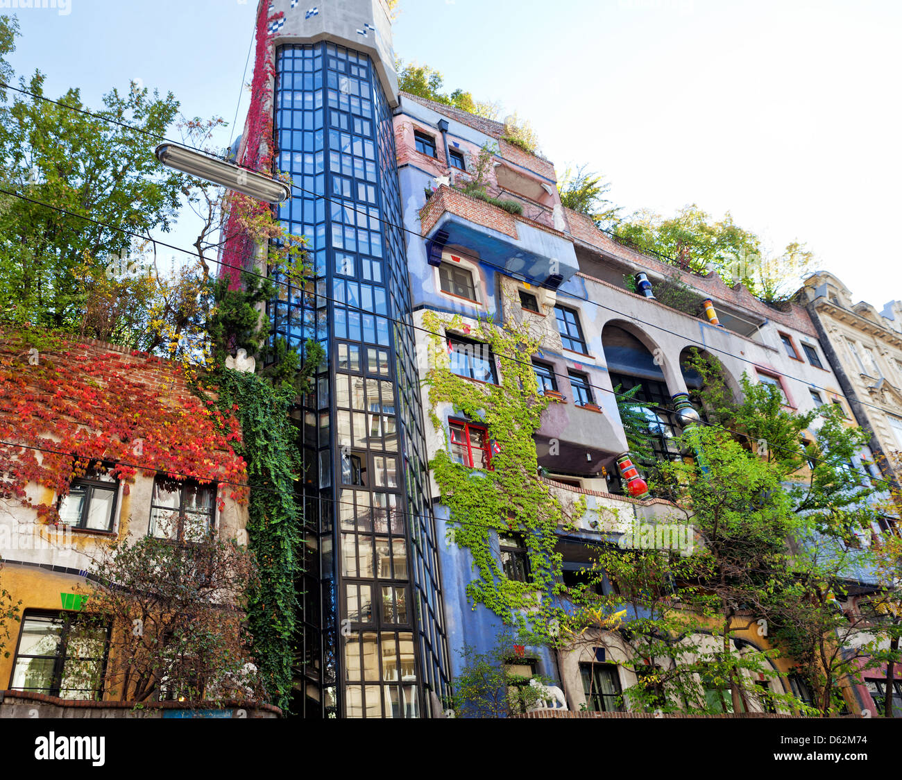 Hundertwasser-Haus in Wien Stockfoto