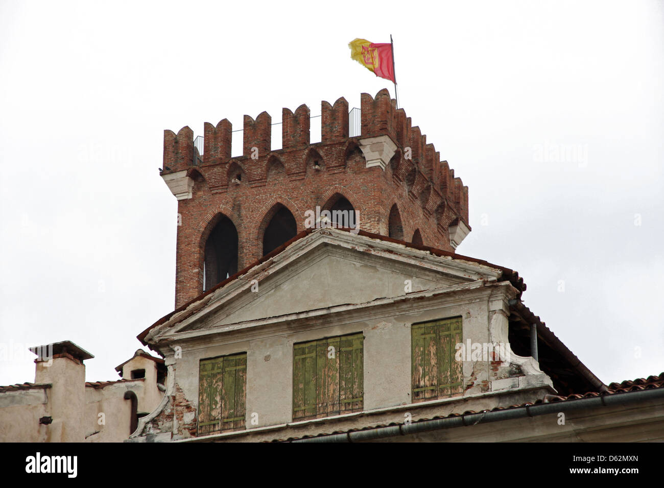 mittelalterliche Gebäude in der Stadt Bassano del Grappa Provinz Vicenza in Italien Stockfoto