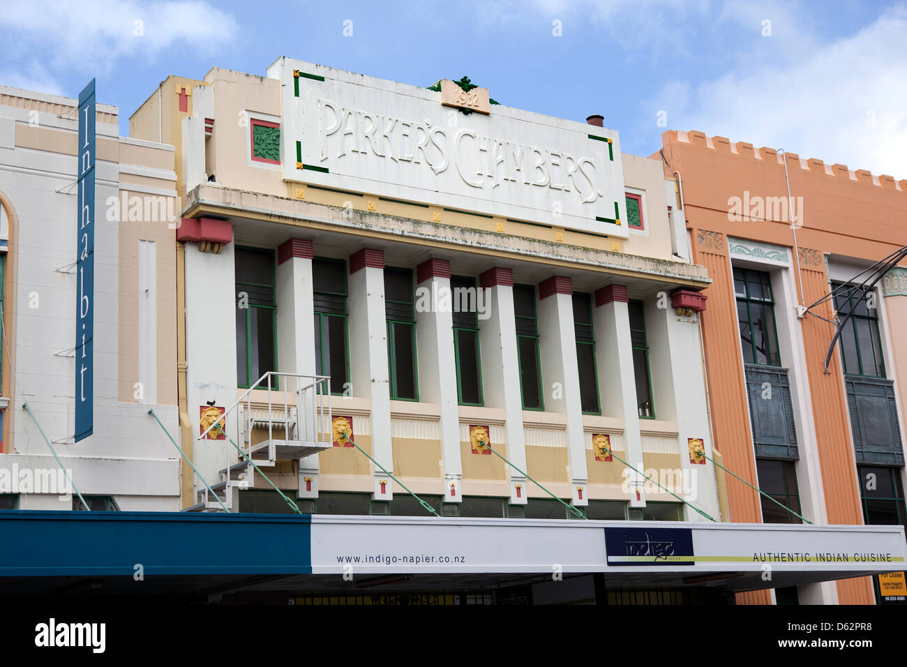 Art Deco Gebäude in Napier, Neuseeland Stockfoto
