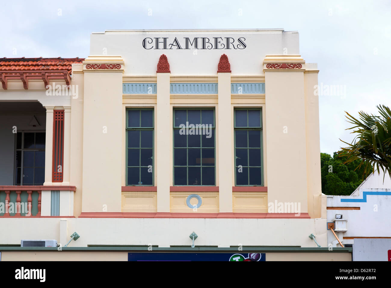 Art Deco Gebäude in Napier, Neuseeland Stockfoto