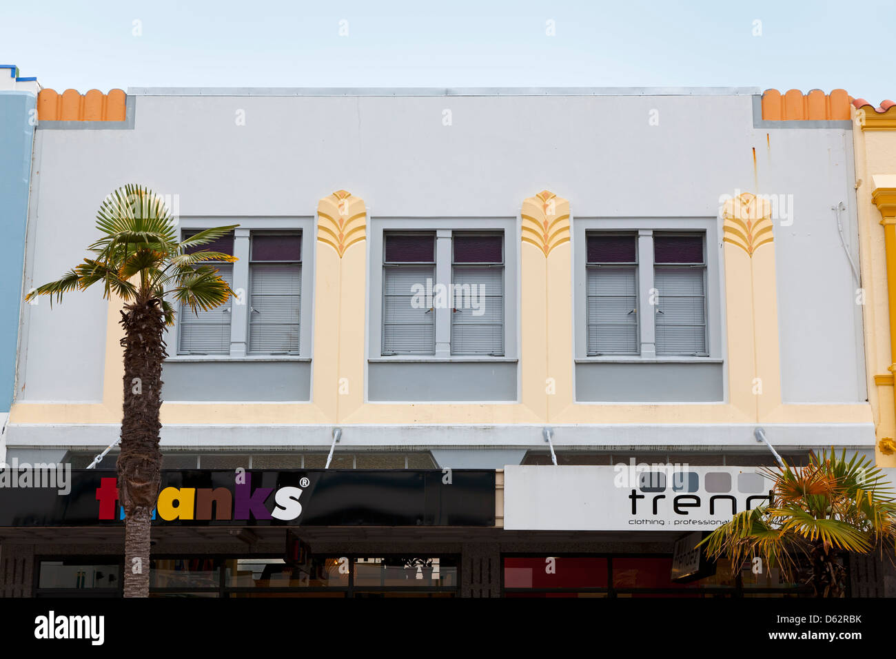 Art Deco Gebäude in Napier, Neuseeland Stockfoto