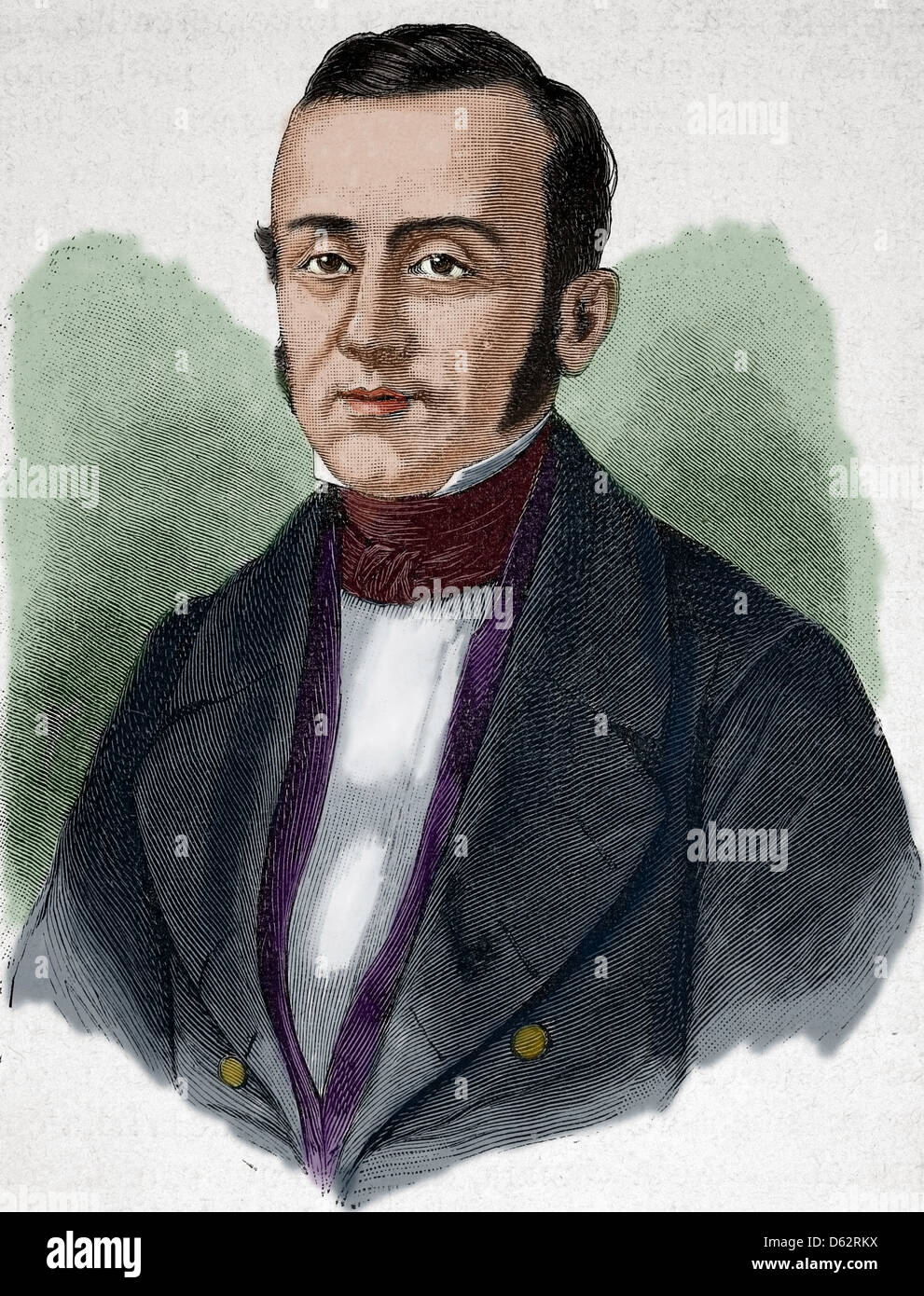 Adolphe Billault (1805-1863). Französischer Politiker. Gravur in die Universalgeschichte, 1885. Farbige. Stockfoto Adolphe Billault (1805-1863). Französischer Politiker. Gravur in die Universalgeschichte, 1885. Farbige. Stockfoto
