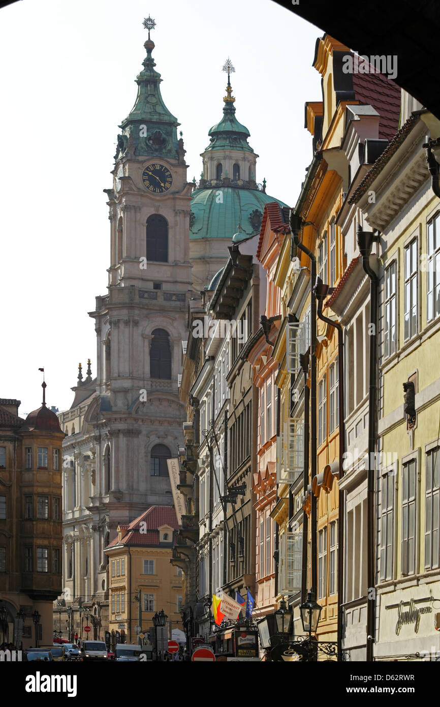 St. Nikolaus Kathedrale Malostranské námestí Stockfoto