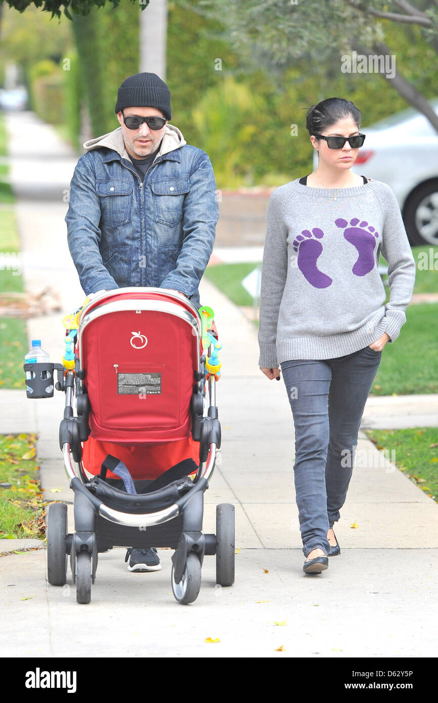 Selma Blair, Jason Bleick und ihren Sohn Arthur Saint gesehen Überschrift zum Mittagessen in West Hollywood Los Angeles, Kalifornien - Stockfoto