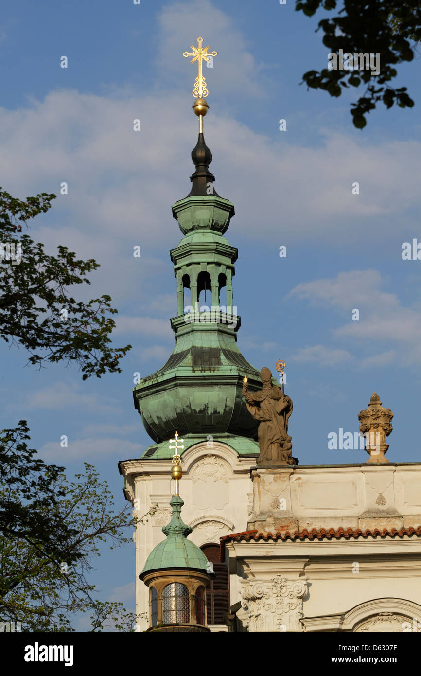 Turm des Klosters Strahov. Mala Strana, Prag, Stockfoto
