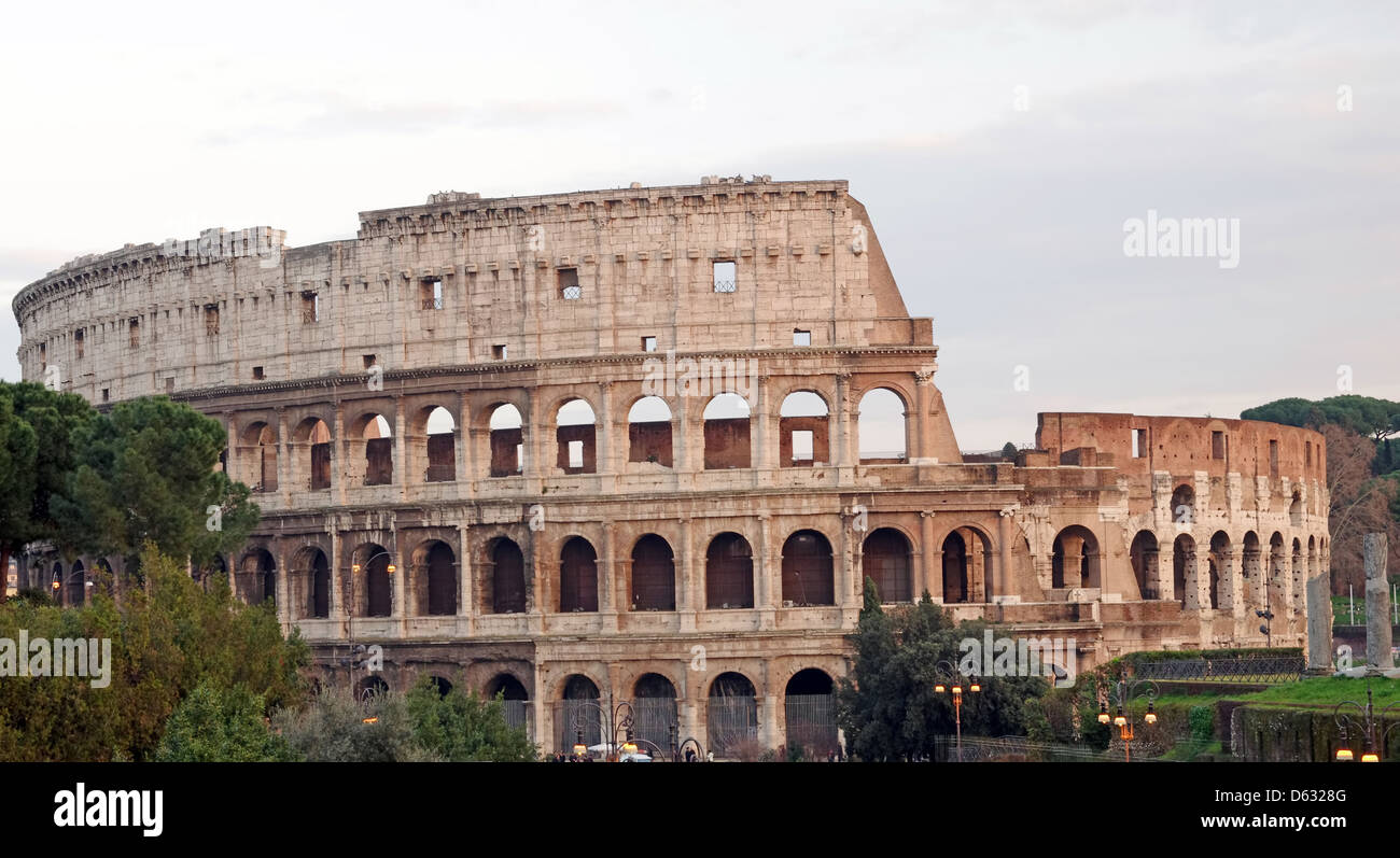 Rom-Attraktion, das Kolosseum (Flavian Amphitheater) Stockfoto