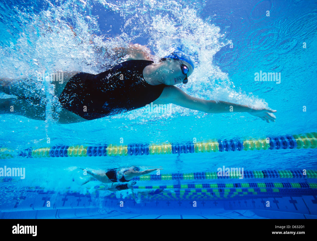 Professionelle weibliche Schwimmer Schwimmen im pool Stockfoto