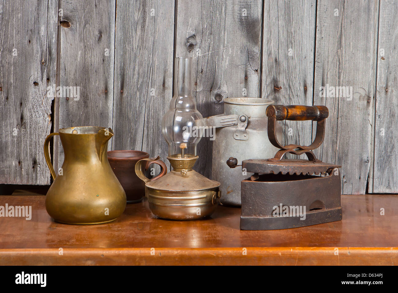 Stillleben mit alten Sachen Stockfoto