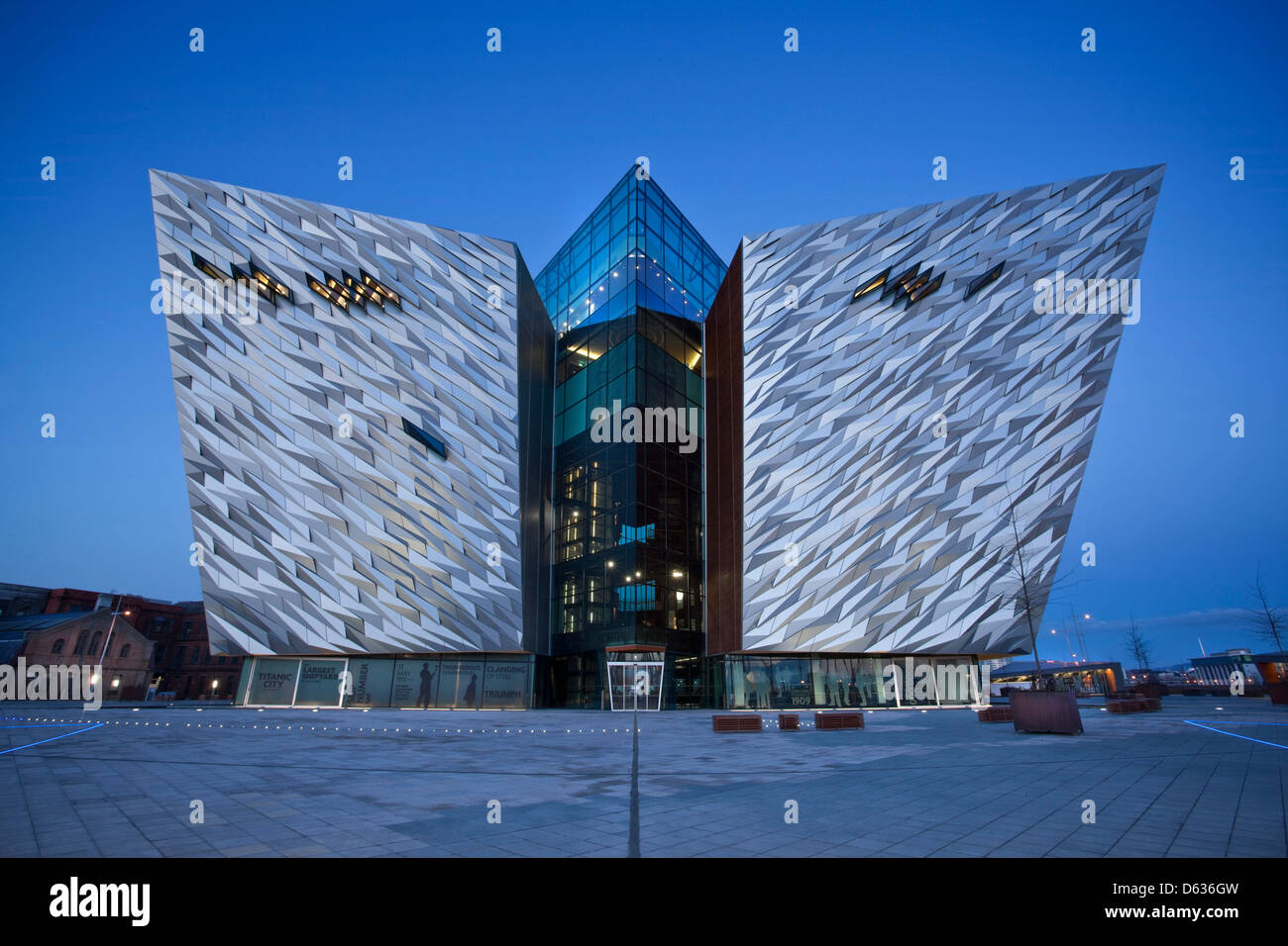 Titanic-Gebäude, Belfast, Titanic Quarter, Harland und Wolff, Werft, Schiffbau, Museum, Attraktion, Ausstellung, Belfast, Stockfoto