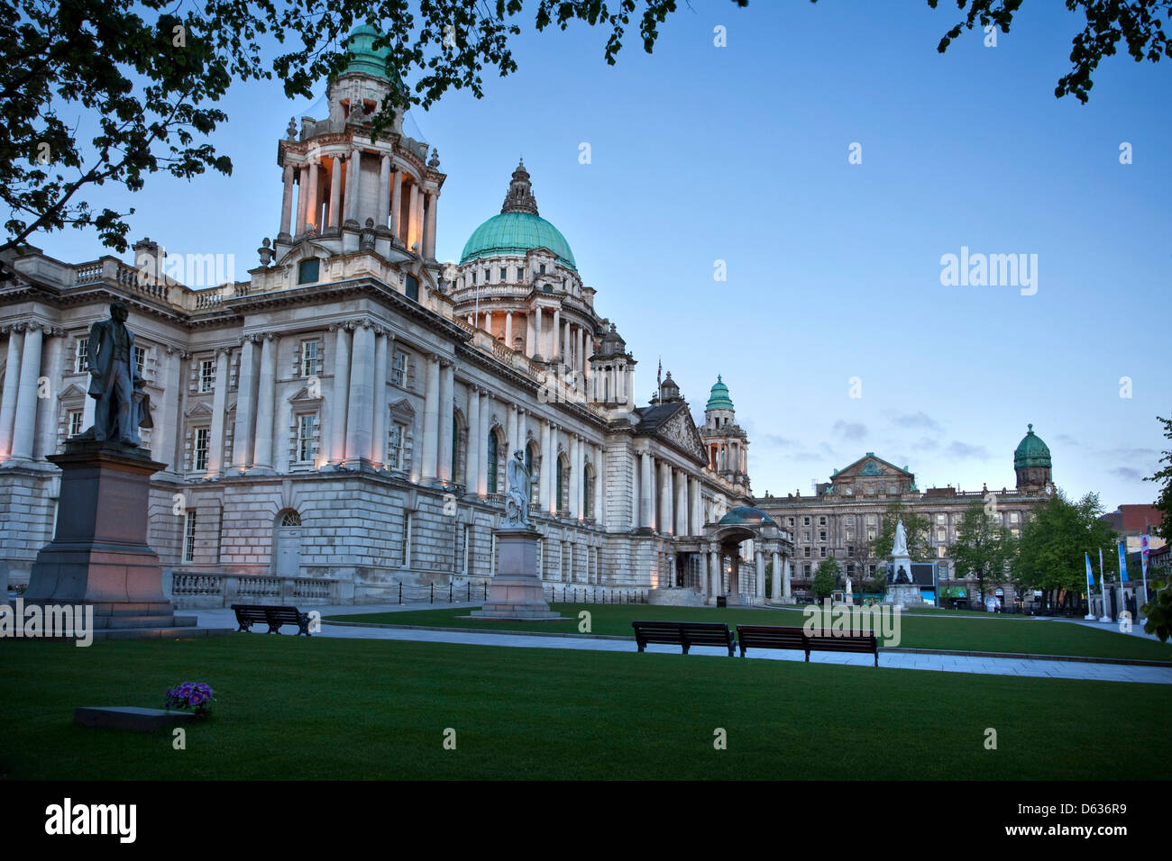 Donegall Square, der Belfast City Hall, Belfast, Grafschaft Antrim, Nordirland, Belfast City Council Stockfoto