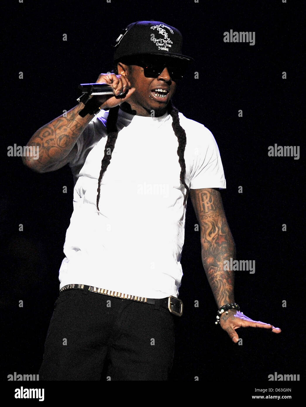 Lil Wayne führt während der "I Am Music II"-Tour an der Bank Atlantic Center. Sunrise Florida – Stockfoto