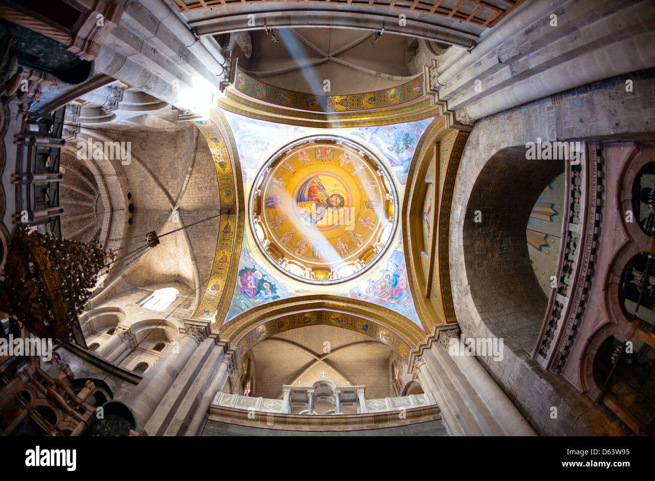 Griechische Kapelle der Kirche des Heiligen Grabes in Jerusalem, Israel Stockfoto