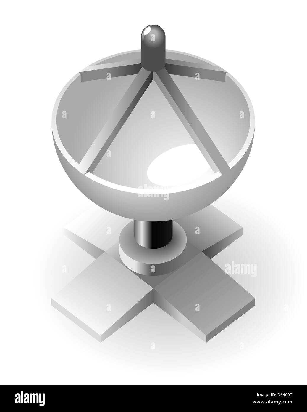 Schalenförmigen Antenne Stockfoto