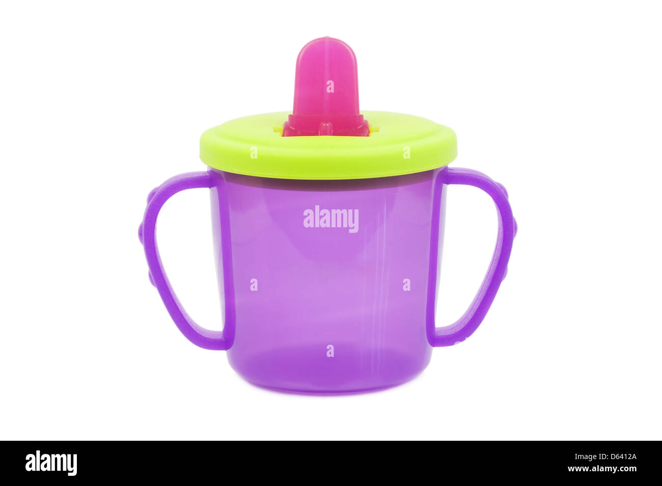 Multi farbige Tasse-Babyflasche Stockfoto