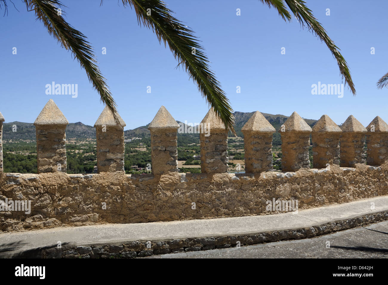 Stadtmauer von Alcudia Mallorca Stockfoto