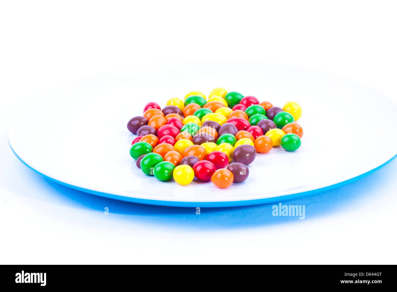 Bunte Kugel mit Hintergrund isoliert Stockfoto