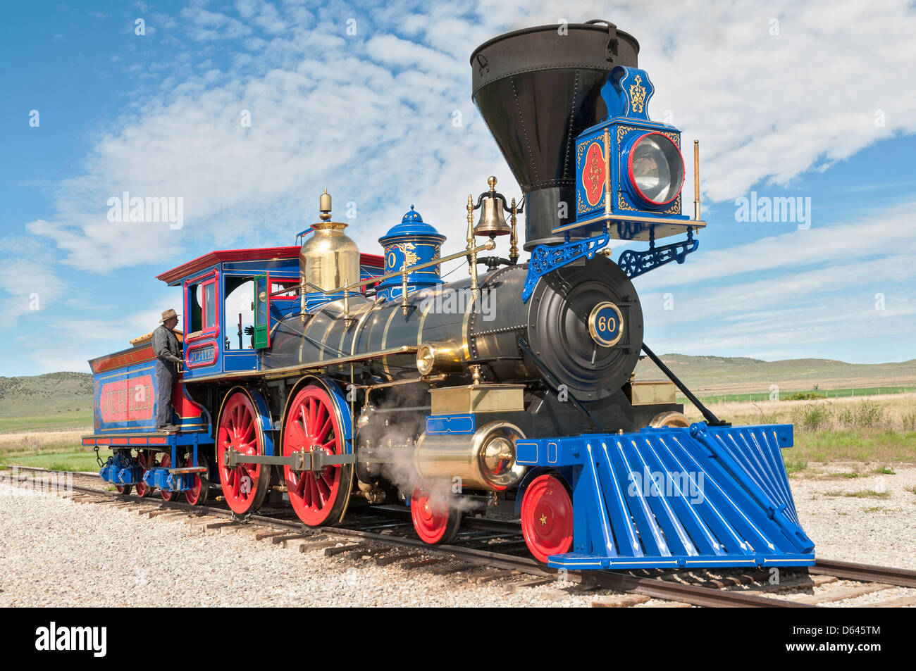 Utah, Golden Spike National Historic Site, Treffpunkt der Union Pacific und Central Pacific Eisenbahn am 10. Mai 1869 Stockfoto