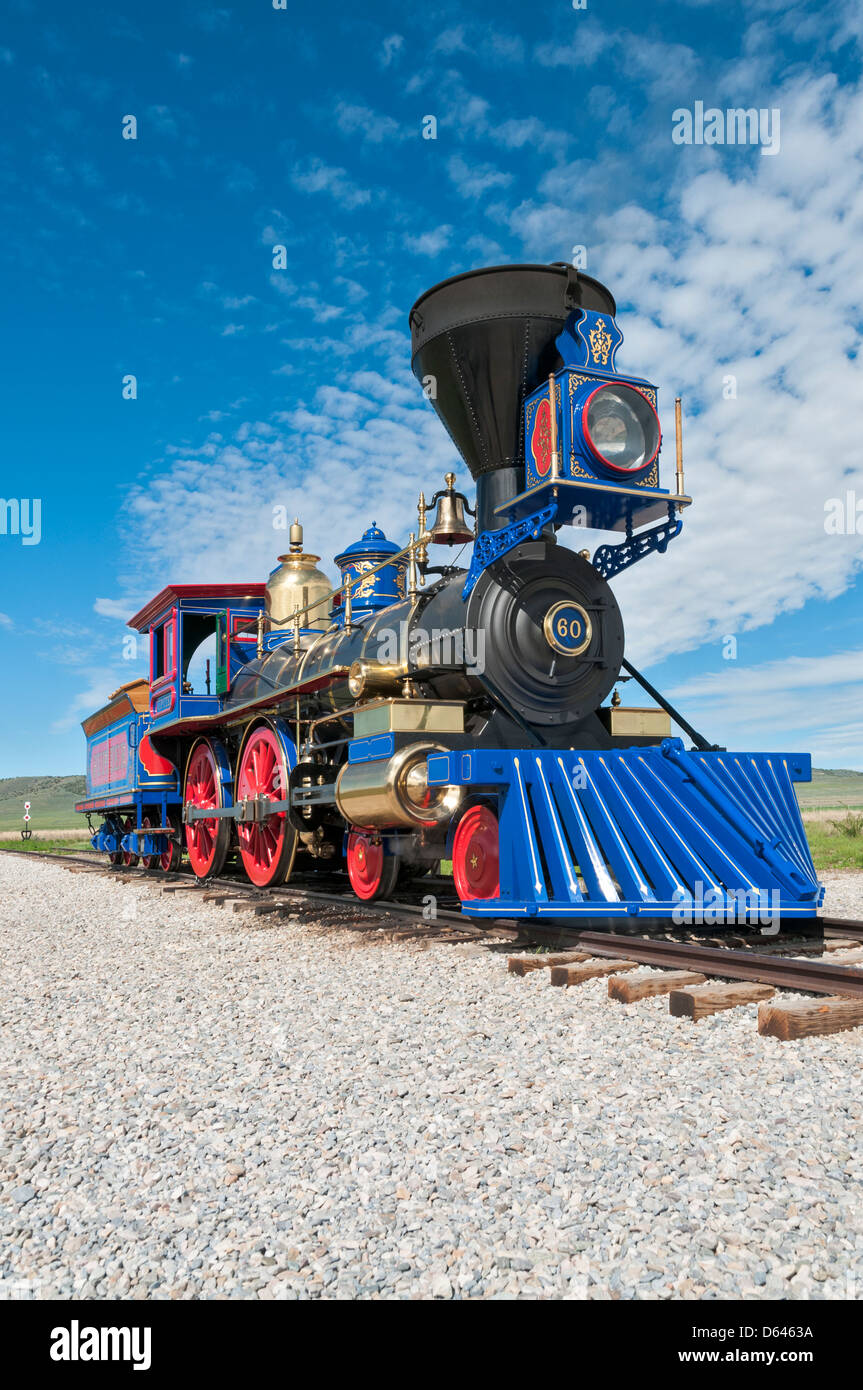 Utah, Golden Spike National Historic Site, Treffpunkt der Union Pacific und Central Pacific Eisenbahn am 10. Mai 1869 Stockfoto