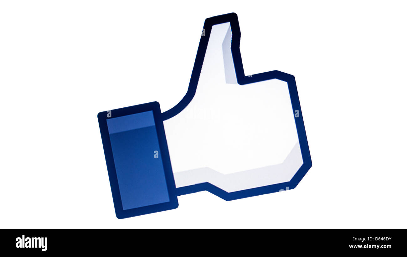 Tumb auf weißem Hintergrund Stockfoto