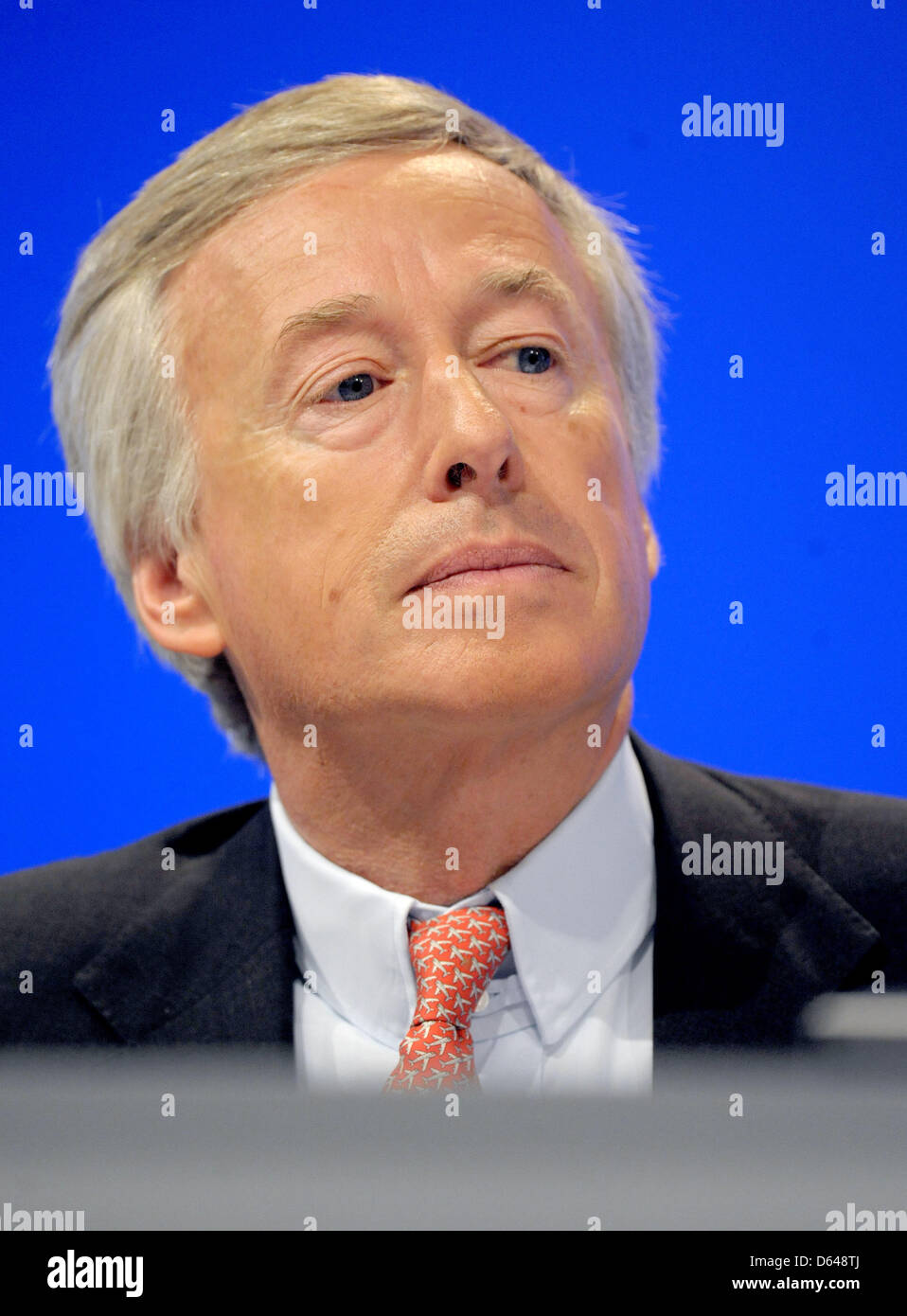 Vorsitzender des Vorstands der Metro Group Franz Markus Haniel besucht die Firma Hauptversammlung in Düsseldorf, 23. Mai 2012. Nach einem turbulenten Jahr mit einer Krise der Führung und einem Rückgang der Gewinne sowie den gescheiterten Verkauf von Kaufhof werden die Aktionären heute zu Wort kommen. Foto: CAROLINE SEIDEL Stockfoto